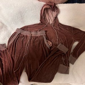 jumpsuit set maroon